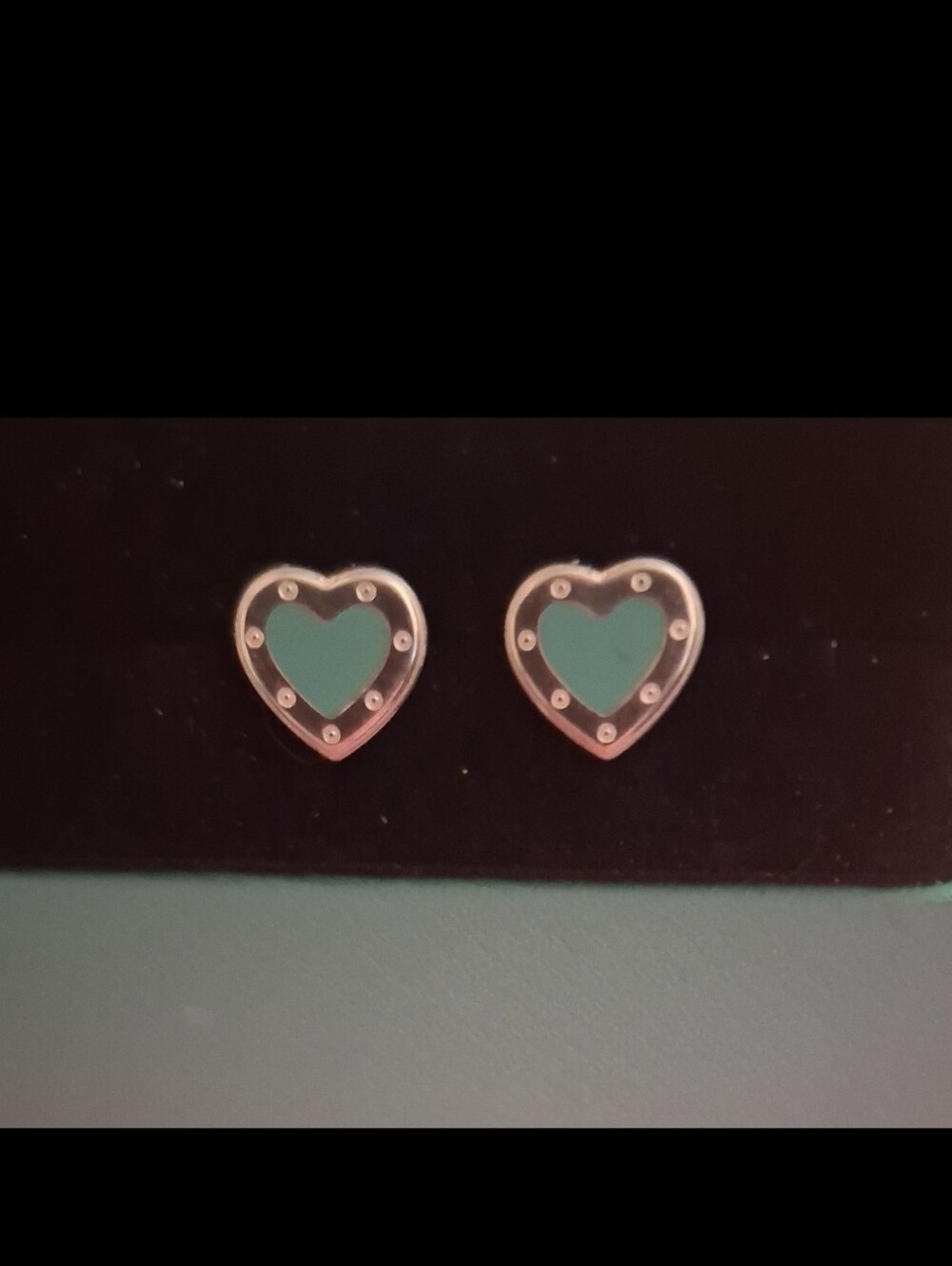 New Tiffany & Co Heart Stud Earrings in Tiffany Blue and Silver